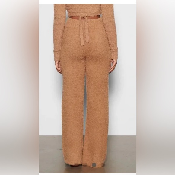 SKIMS Cozy Knit Wide Leg Pants camel NWT - Picture 2 of 8